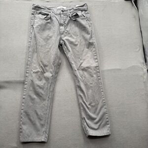 Billy Reid Pants Mens 33x30 (Fits 32/28) Gray Slim Cut Corduroy Straight Casual.